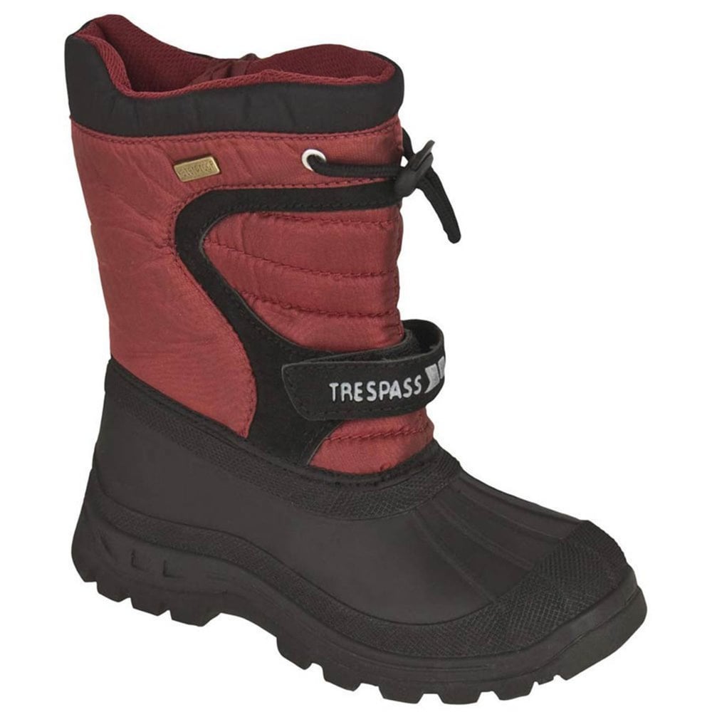 Red - Front - Trespass Youth Huskie Waterproof Snowboot