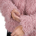 Dusty Rose - Close up - Trespass Womens-Ladies Fluffyness Hooded Fleece Jacket
