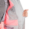 Platinum Marl - Close up - Trespass Womens-Ladies Francesca DLX Ski Jacket