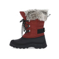 Merlot - Side - Trespass Unisex Kids Lanche Faux Fur Snow Boots