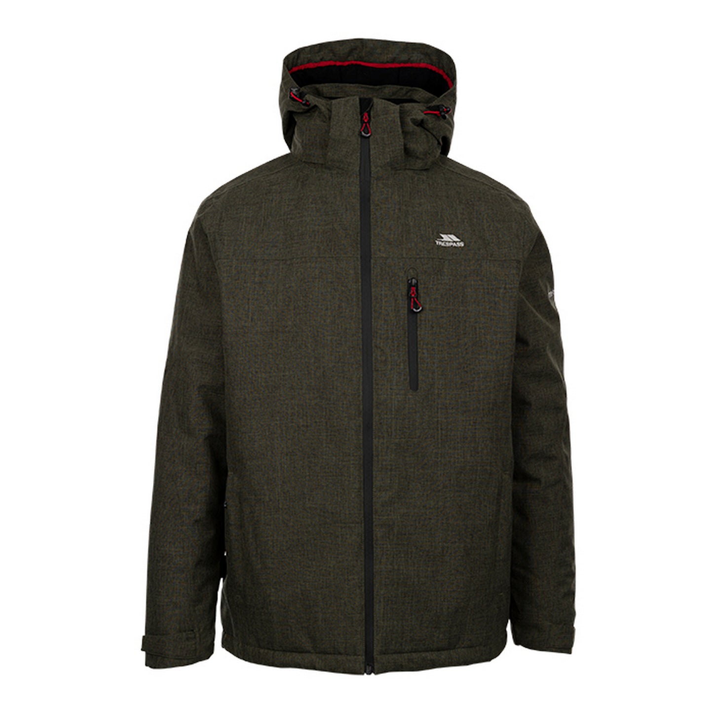 Dark Vine Marl - Front - Trespass Mens Fyfinn Padded Waterproof Jacket