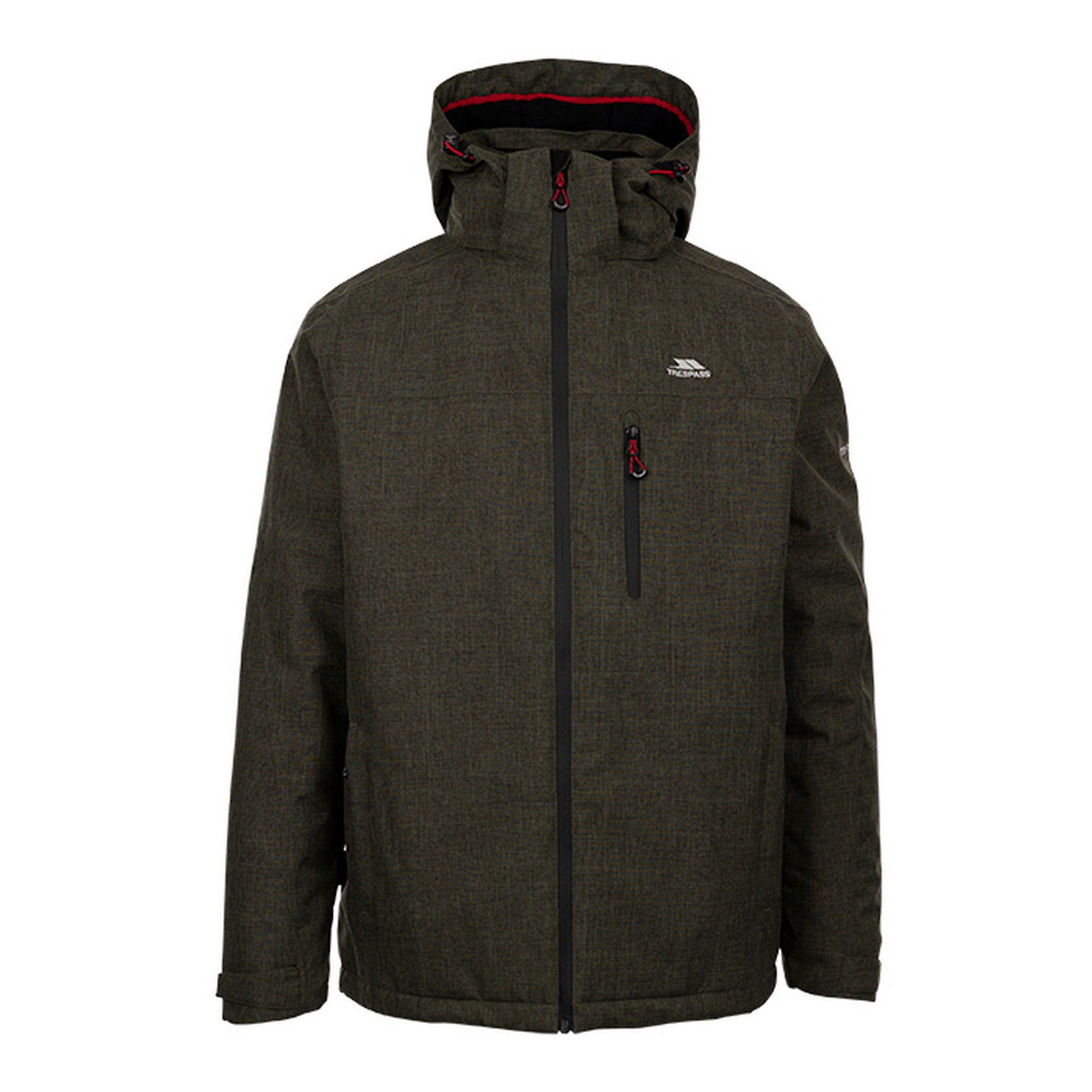 Dark Vine Marl - Front - Trespass Mens Fyfinn Padded Waterproof Jacket