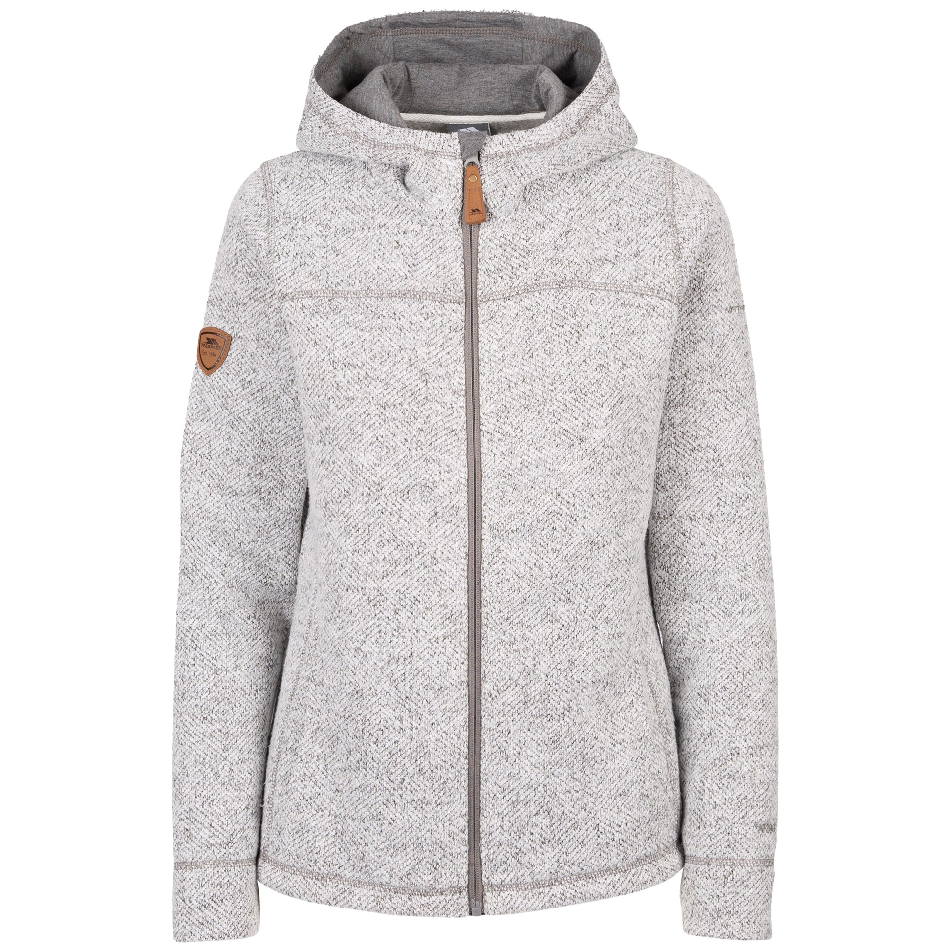 Storm Grey - Front - Trespass Womens-Ladies Reserve Hooded Fleece
