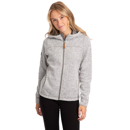Storm Grey - Side - Trespass Womens-Ladies Reserve Hooded Fleece