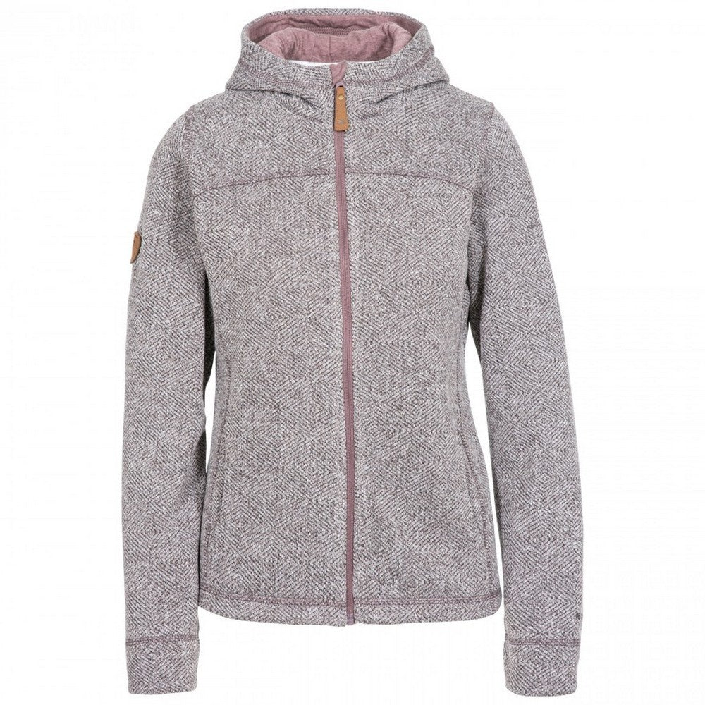 Dusty Heather - Front - Trespass Womens-Ladies Reserve Hooded Fleece
