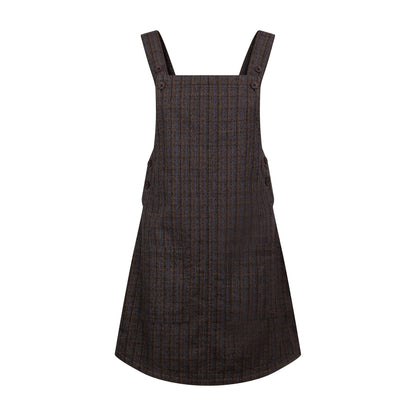 Dark Grey-Check - Front - Trespass Womens-Ladies Twirl Casual Dress