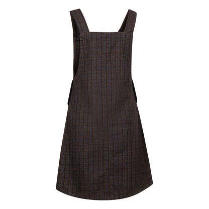 Dark Grey-Check - Back - Trespass Womens-Ladies Twirl Casual Dress