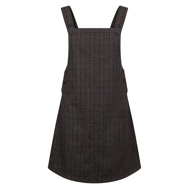 Dark Grey-Check - Front - Trespass Womens-Ladies Twirl Casual Dress