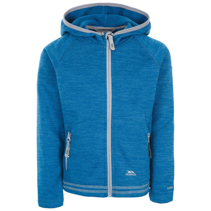 Cosmic Blue - Front - Trespass Girls Goodness Airtrap Fleece Hoodie