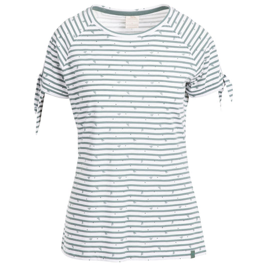 Teal Mist Stripe - Front - Trespass Womens-Ladies Penelope T-Shirt