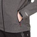 Black Marl - Close up - Trespass Mens Gabe Waterproof Softshell Jacket