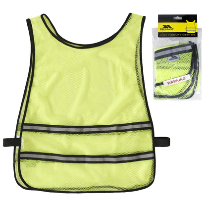 Hi Vis Yellow - Front - Trespass Visible Hi-Visibility Bib