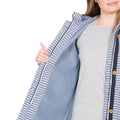 Navy Stripe - Close up - Trespass Womens-Ladies Offshore Waterproof Jacket