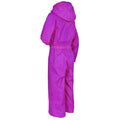 Purple Orchid - Back - Trespass Childrens-Kids Button Rain Suit