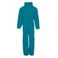 Teal - Front - Trespass Childrens-Kids Button Rain Suit