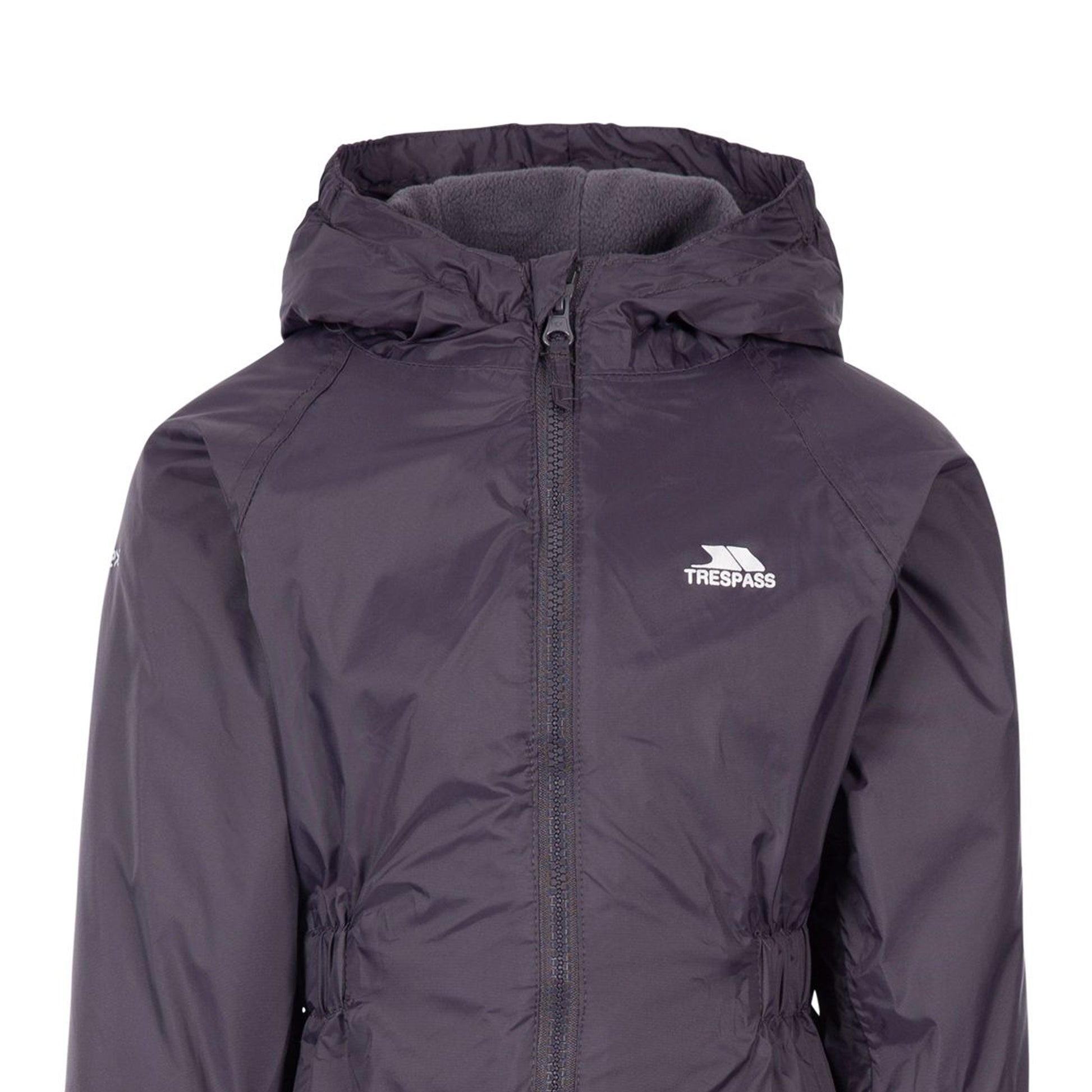 Dark Grey - Side - Trespass Babies Button Rain Suit