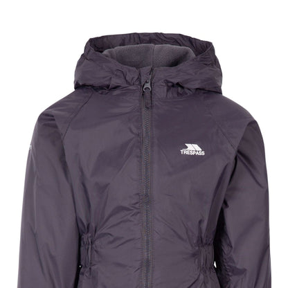 Dark Grey - Side - Trespass Babies Button Rain Suit