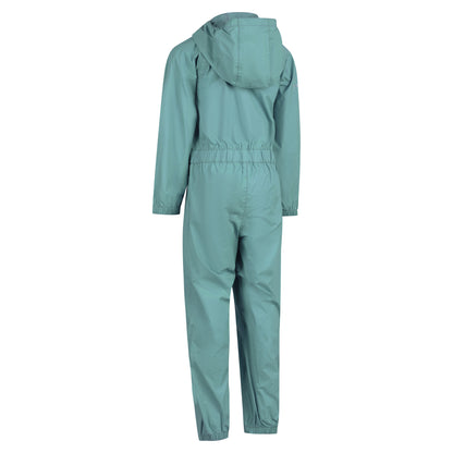Greensea - Back - Trespass Babies Button Rain Suit