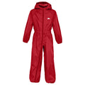 Red - Front - Trespass Babies Button Rain Suit
