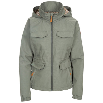 Moss - Front - Trespass Womens-Ladies Busybee Waterproof Jacket