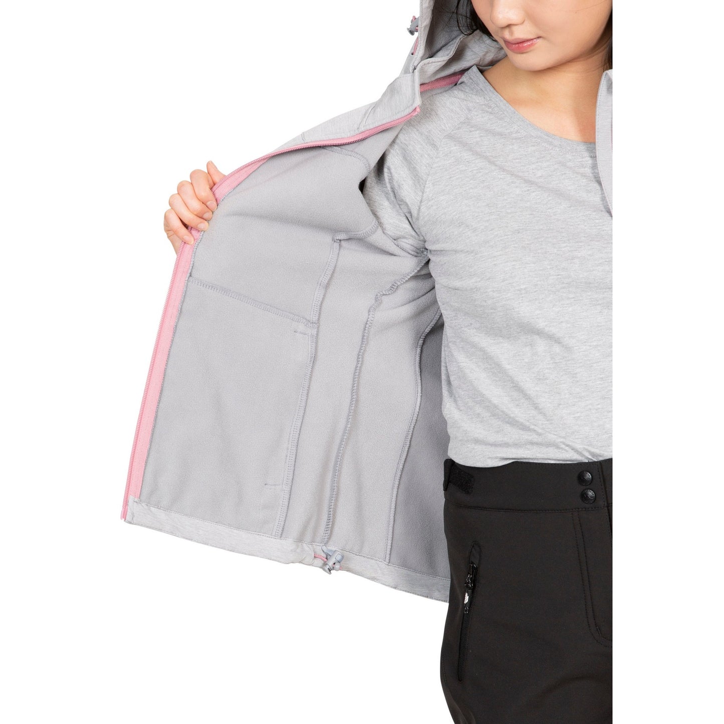 Platinum Marl - Lifestyle - Trespass Womens-Ladies Leah Waterproof Softshell Jacket