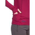 Berry - Pack Shot - Trespass Womens-Ladies Rebecca Hooded 1-2 Zip Top