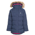 Navy - Front - Trespass Girls Unique Padded Jacket