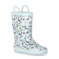 Mint - Back - Trespass Childrens-Kids Starryton Wellington Boots