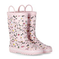 Pink - Side - Trespass Childrens-Kids Starryton Wellington Boots