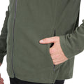 Basil Green - Close up - Trespass Mens Tadwick Fleece Jacket