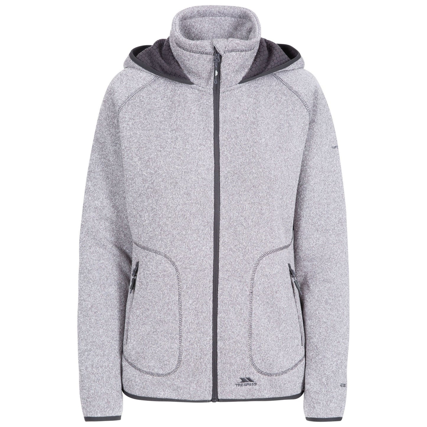 Grey - Front - Trespass Womens-Ladies Splendor Fleece Jacket