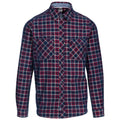 Navy - Front - Trespass Mens Byworthytown Checked Shirt