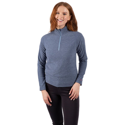 Navy - Back - Trespass Womens-Ladies Meadows Fleece Top