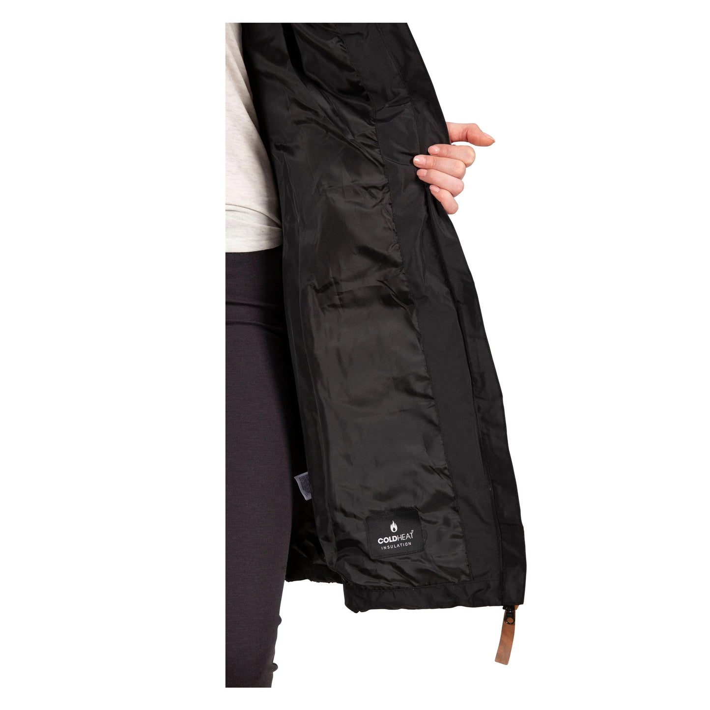 Black - Close up - Trespass Womens-Ladies Audrey Padded Jacket