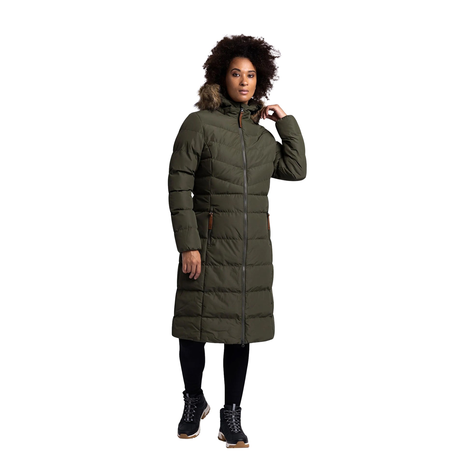 Dark Vine - Side - Trespass Womens-Ladies Audrey Padded Jacket