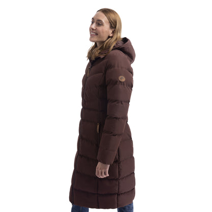 Mocha - Side - Trespass Womens-Ladies Audrey Padded Jacket