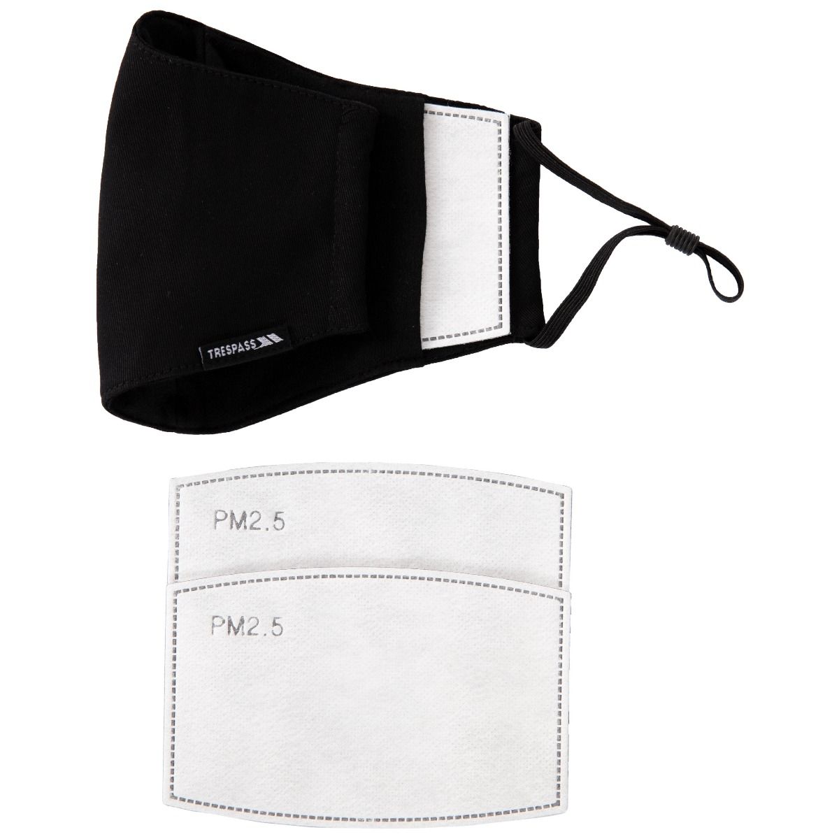 White - Back - Trespass PM2.5 Face Mask Filters (Pack of 3)