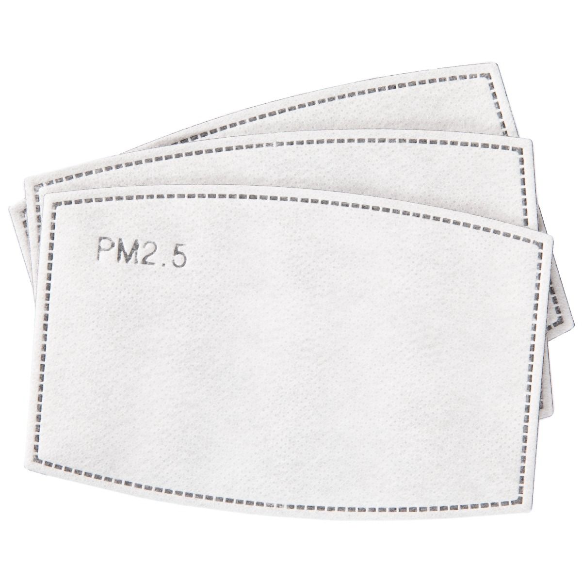 White - Front - Trespass PM2.5 Face Mask Filters (Pack of 3)