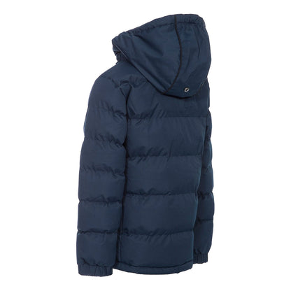 Navy - Side - Trespass Boys Figo Puffer Jacket