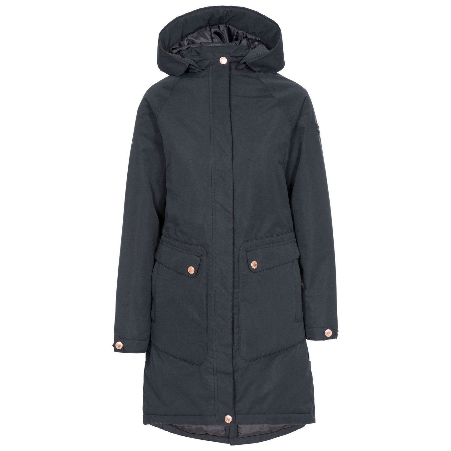 Black - Front - Trespass Womens-Ladies Tamara Waterproof Jacket