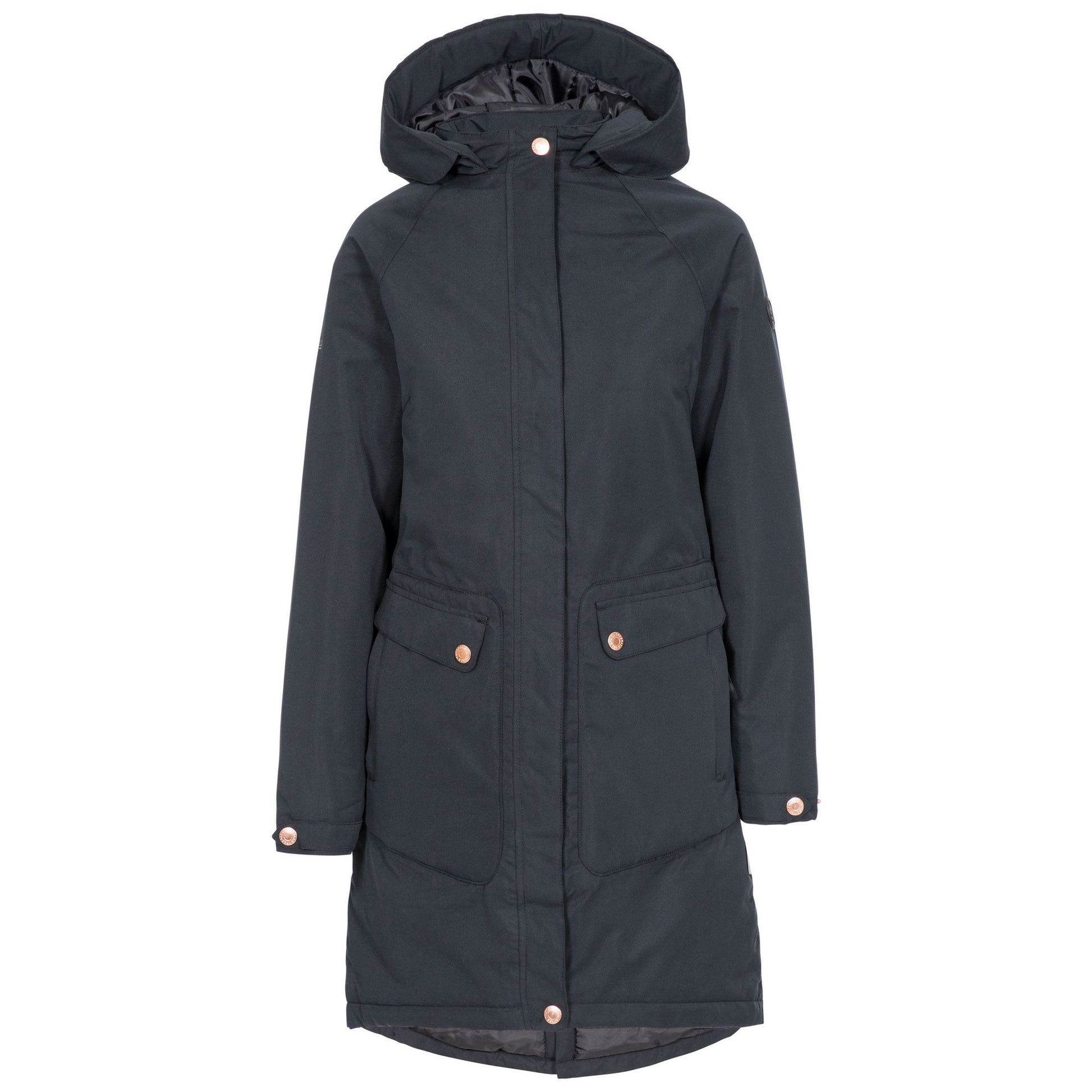 Black - Front - Trespass Womens-Ladies Tamara Waterproof Jacket