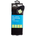 Black - Side - Trespass Unisex Adult Empireo Compression Socks
