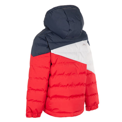 Red - Back - Trespass Childrens-Kids Layout Padded Jacket