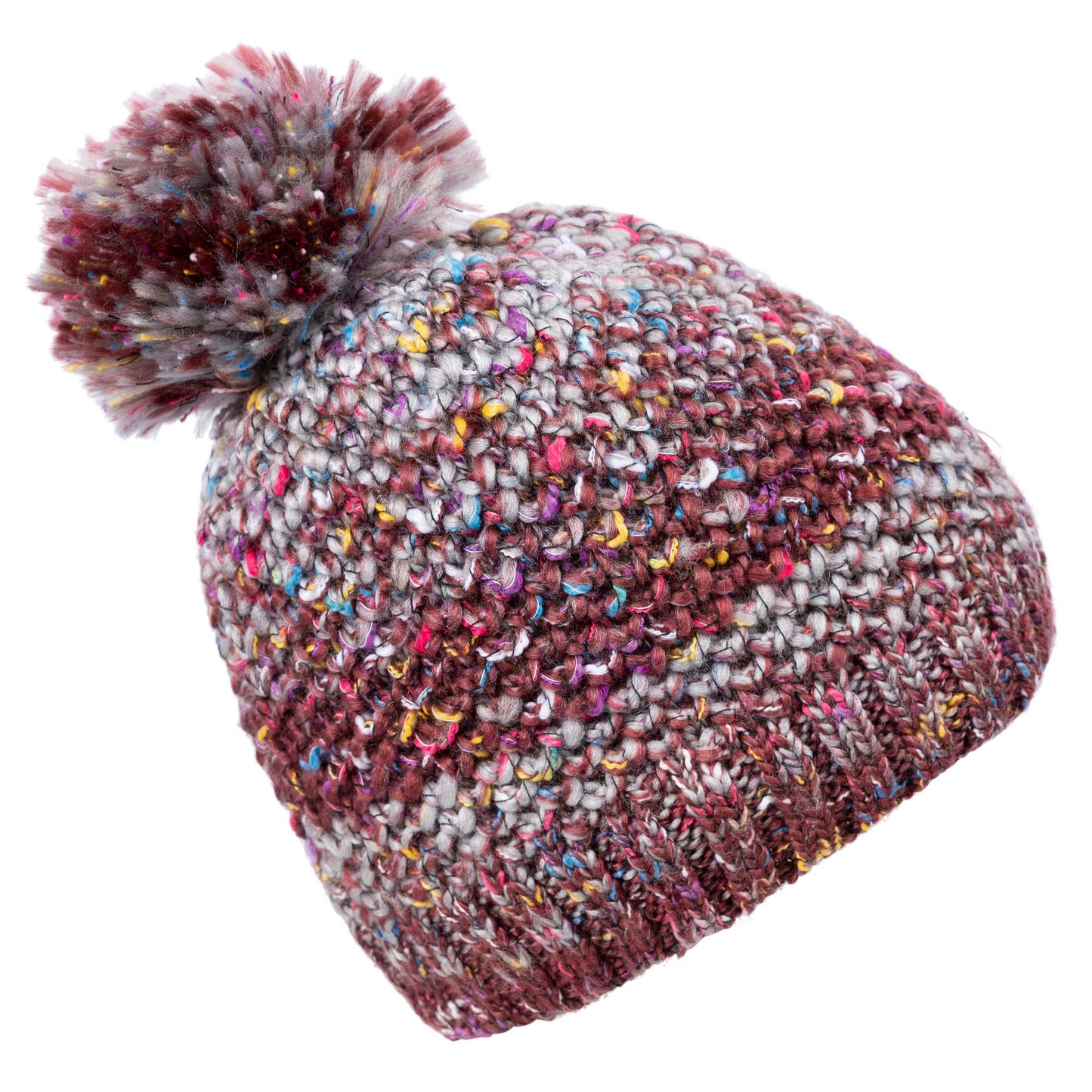 Dark Cherry - Back - Trespass Womens-Ladies Zabella Knitted Beanie