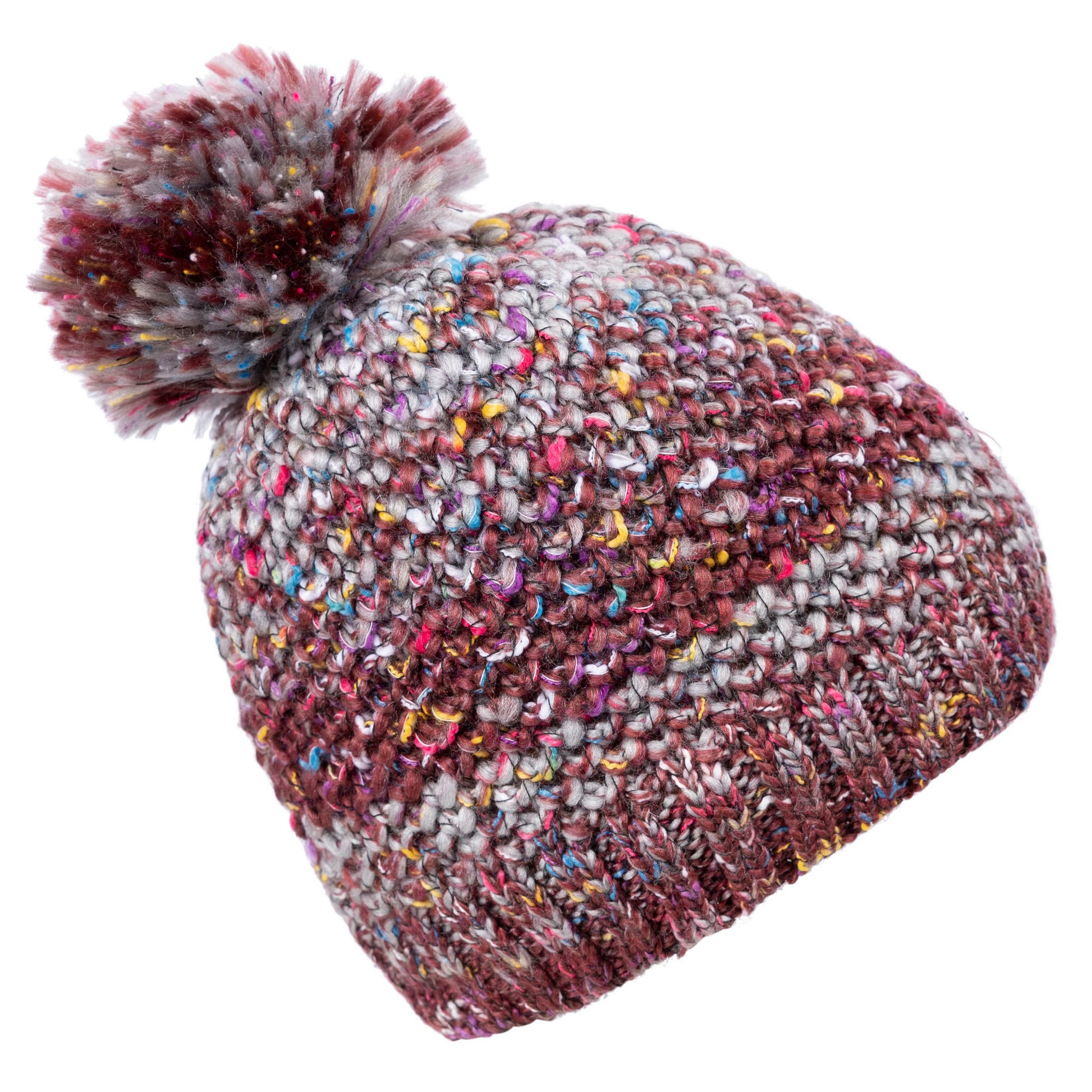 Dark Cherry - Back - Trespass Womens-Ladies Zabella Knitted Beanie