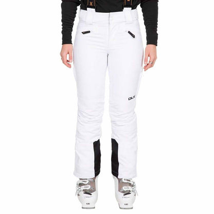 White - Front - Trespass Womens-Ladies Sylvia Ski Trousers