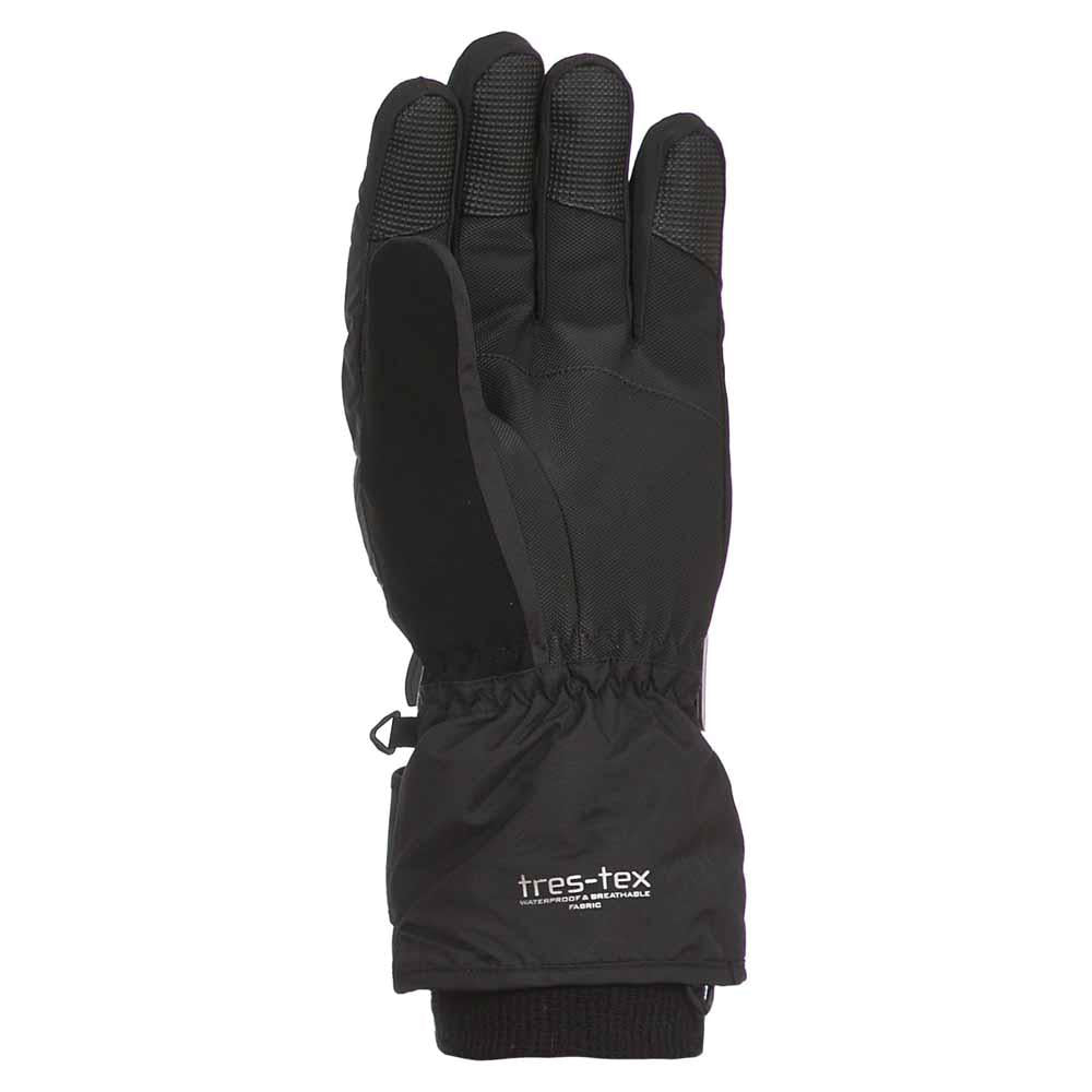 Black - Back - Trespass Childrens-Kids Ergon II Ski Gloves