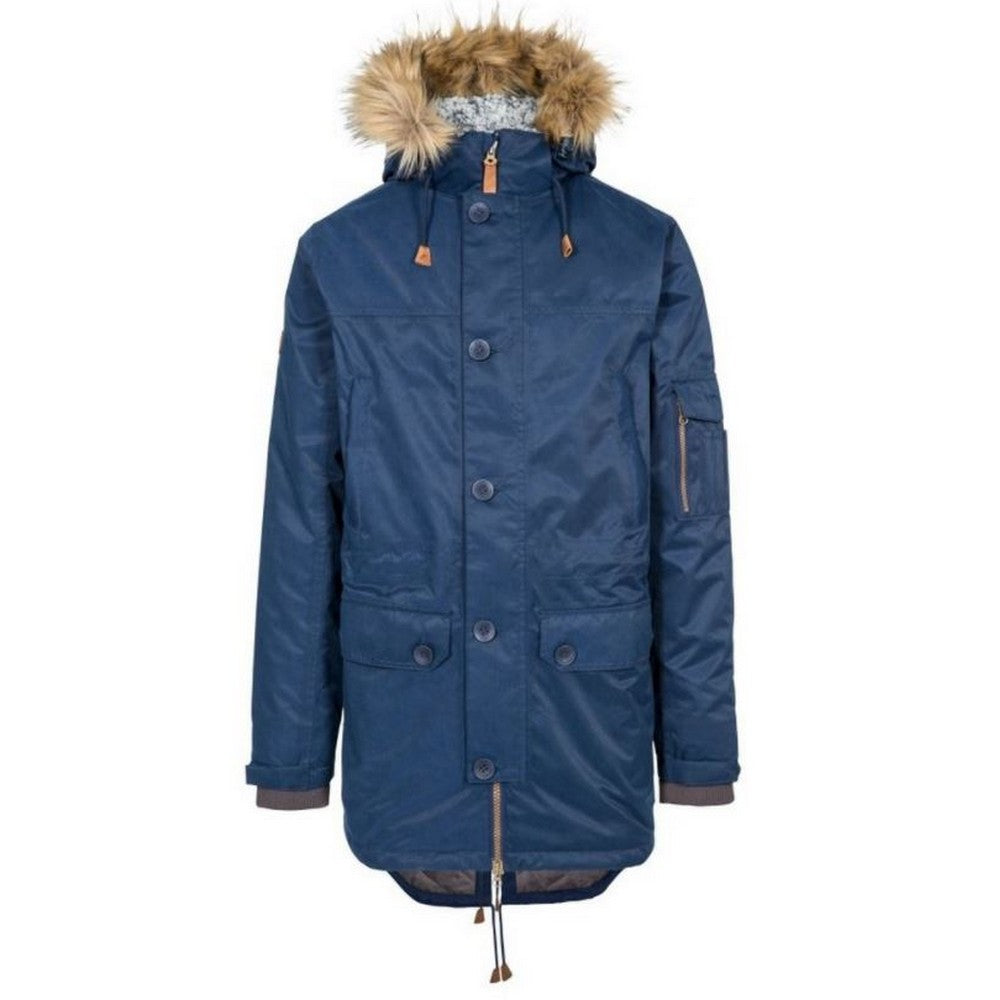 Navy - Front - Trespass Mens Pyworthy Waterproof Parka