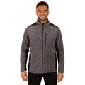 Dark Grey Stripe - Pack Shot - Trespass Mens Farantino Fleece Jacket