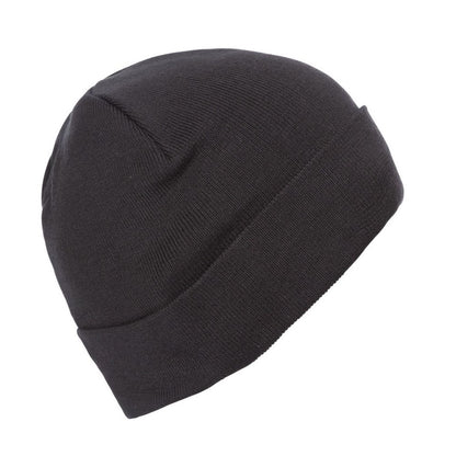 Black - Side - Trespass Unisex Adult Crackle Reflective Beanie